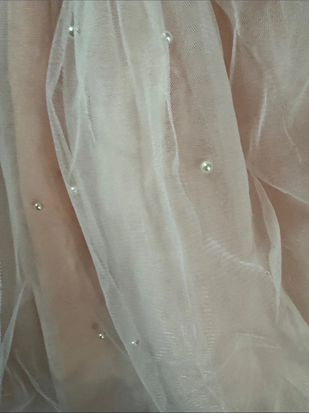 American Princess Pink Pearl-Embellished Tulle Formal Dress